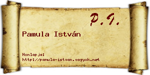 Pamula István névjegykártya
